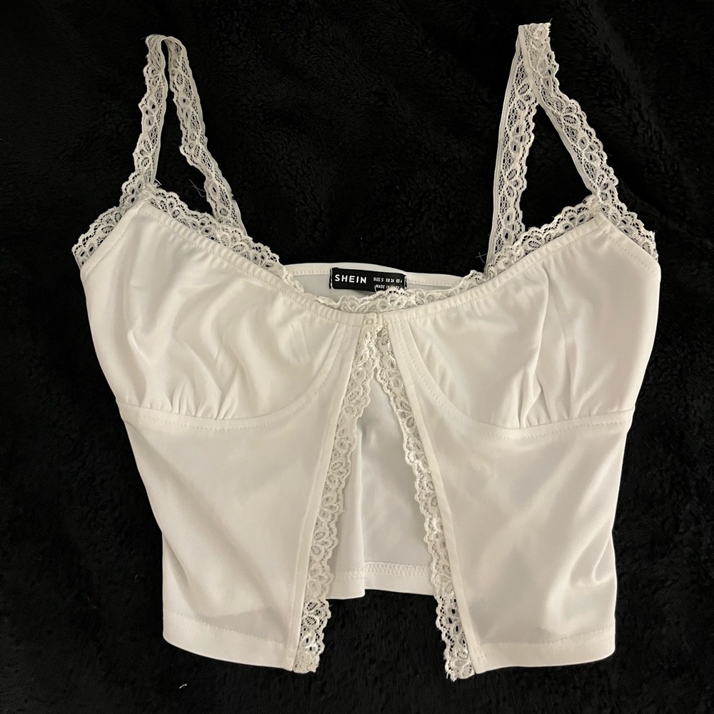 Lace Trim Tank Top